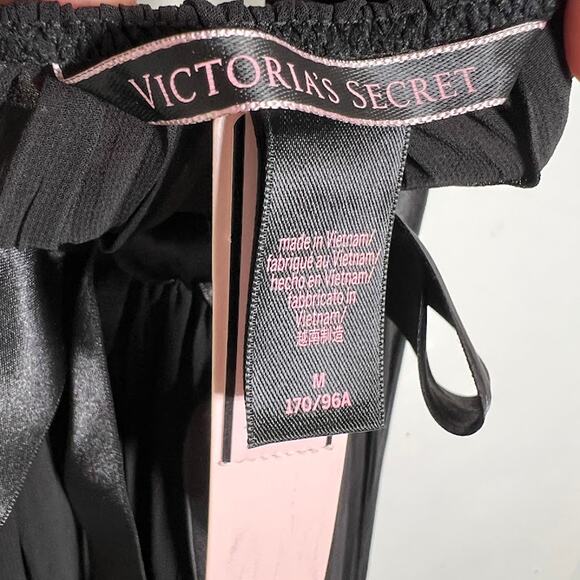 NEW! Victoria’s Secret Women's Black Lace Babydoll Top M Mesh Chemise *Read - Picture 6 of 9